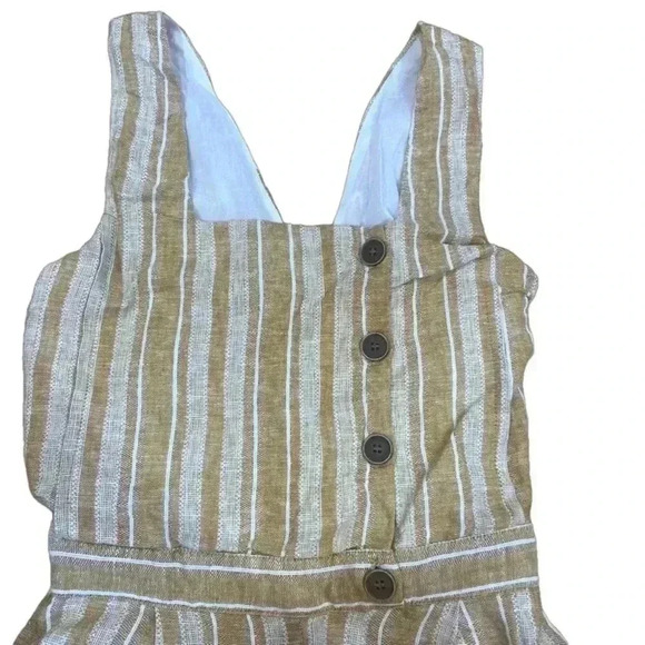Indigo Rein Linen Blend Marigold Yellow Jumper Romper NWT Size Small. - Picture 2 of 4